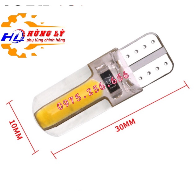 Bóng Đèn led Demi T10 - COB 12V Xanh lá nháy (Cái) đèn led ô tô trang trí phụ tùng ô tô Hùng Lỳ