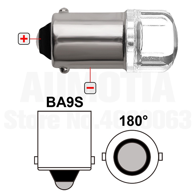 1 Đèn LED BA9S 2835 2 Bóng Gắn Nóc Xe Hơi