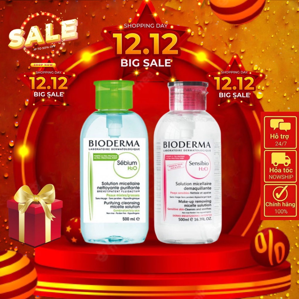 Nước Tẩy Trang Bioderma 500ml. dành cho da dầu, da mụn, 500ml