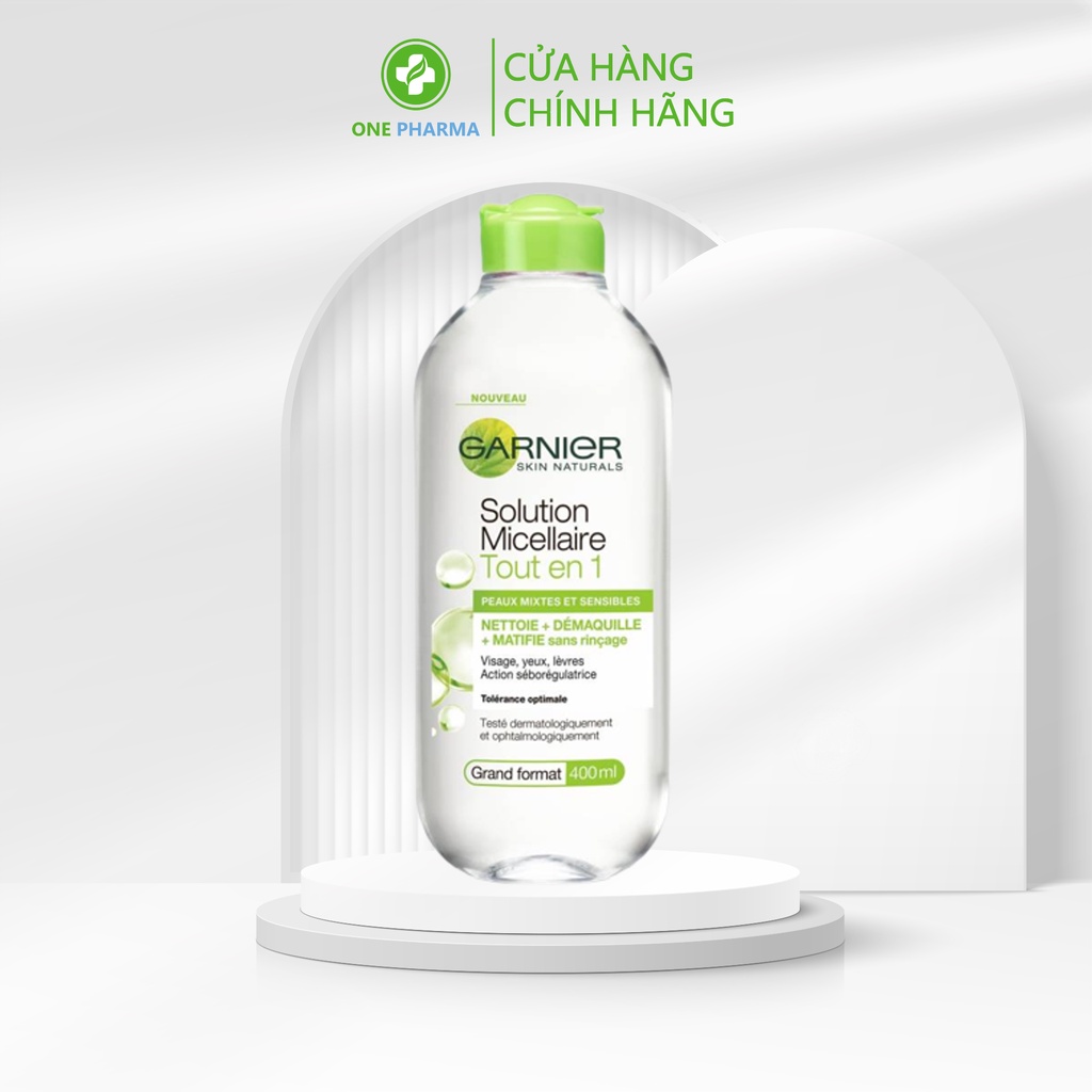 Nước Tẩy Trang Garnier Màu Xanh Lá Dành Cho Da Hỗn Hợp 400ml