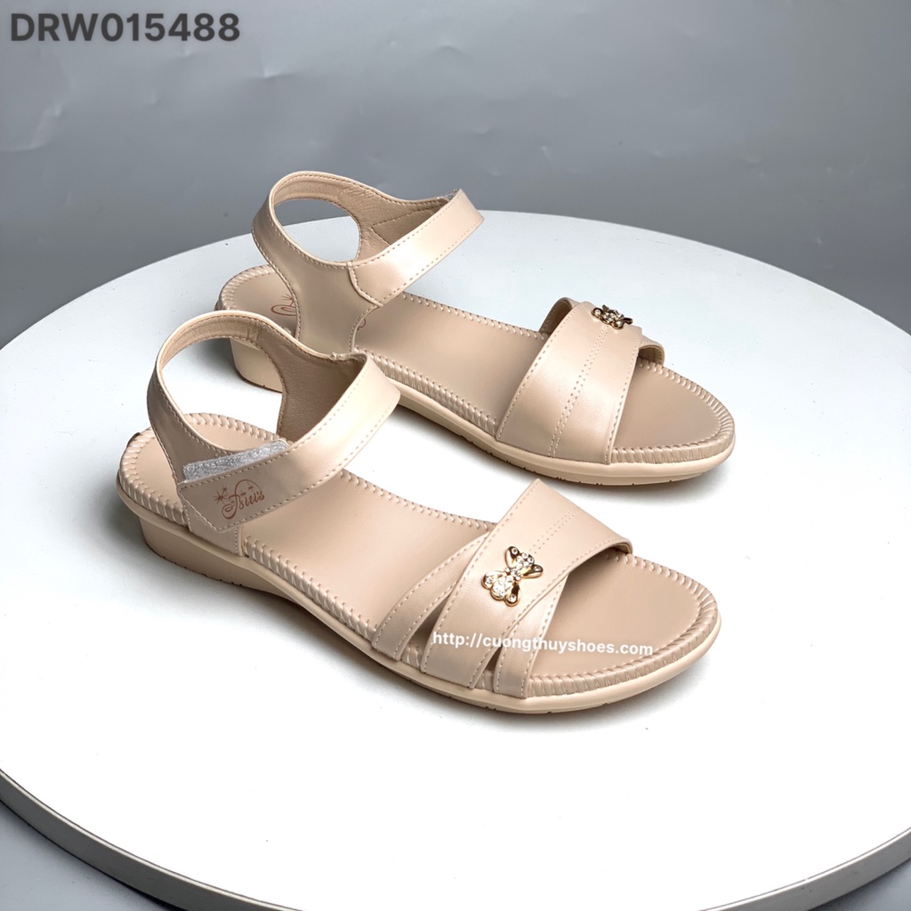 Sandal nữ ❤️FREESHIP❤️ Dép quai hậu học sinh trẻ trung đế bằng quai dán tiện lợi DRW015488