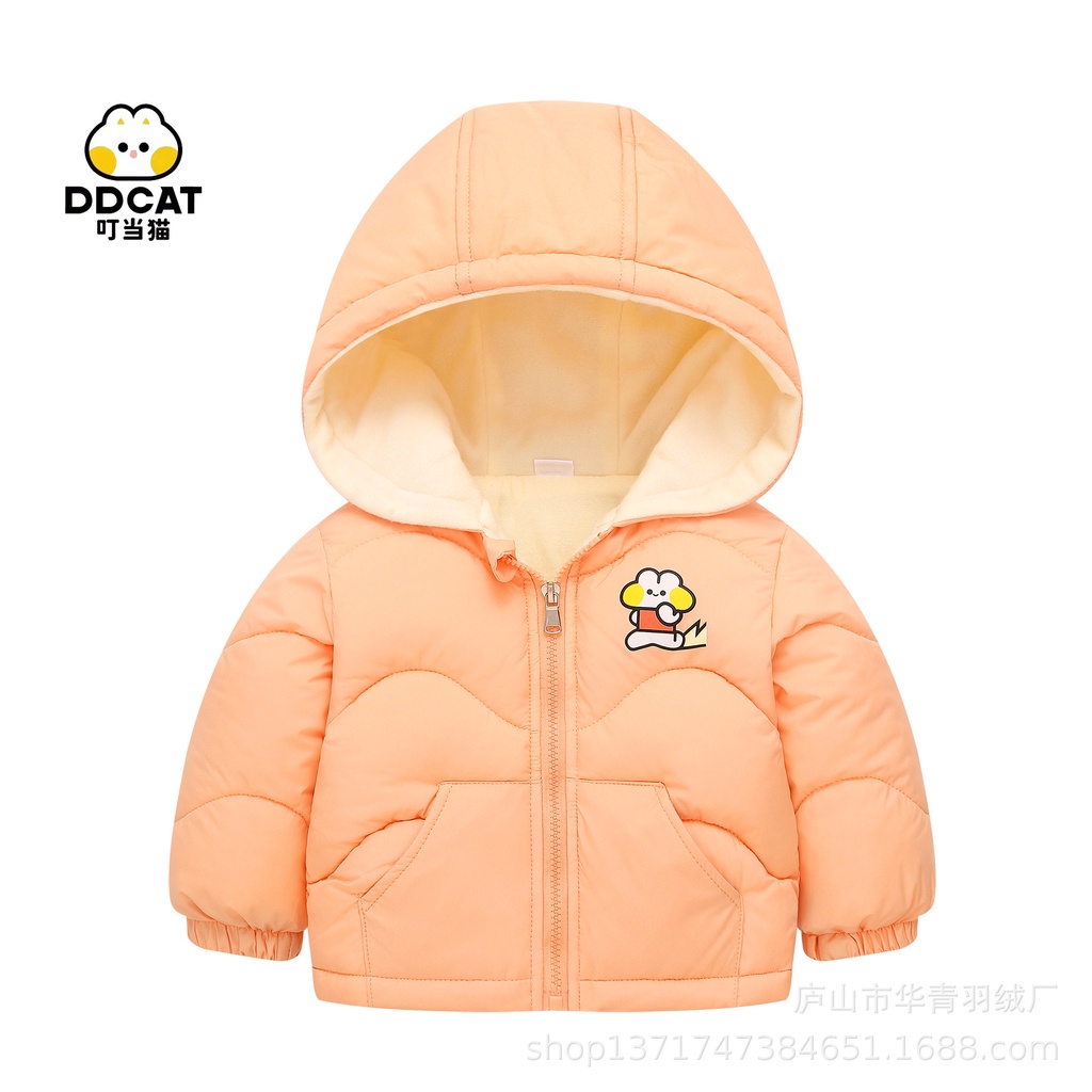 Áo Khoác Phao cotton Lót Lông Cừu Giữ Ấm Mùa Thu Và Mùa Đông Mẫu Mới 2022 Dành Cho Bé Trai Và Bé Gái
