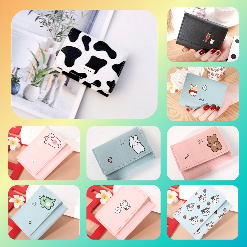 Ví nữ mini ngắn cao cấp cute nhỏ gọn bỏ túi thời trang giá rẻ NG0
