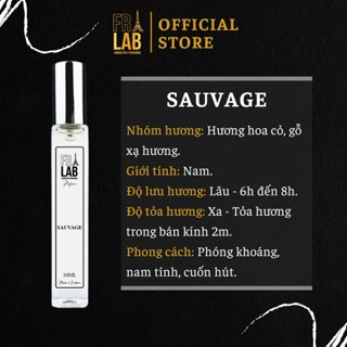 Tinh Dầu Nước Hoa Dạng Xịt Fralab Sauvage 10ml, Phóng Khoáng, Nam Tính