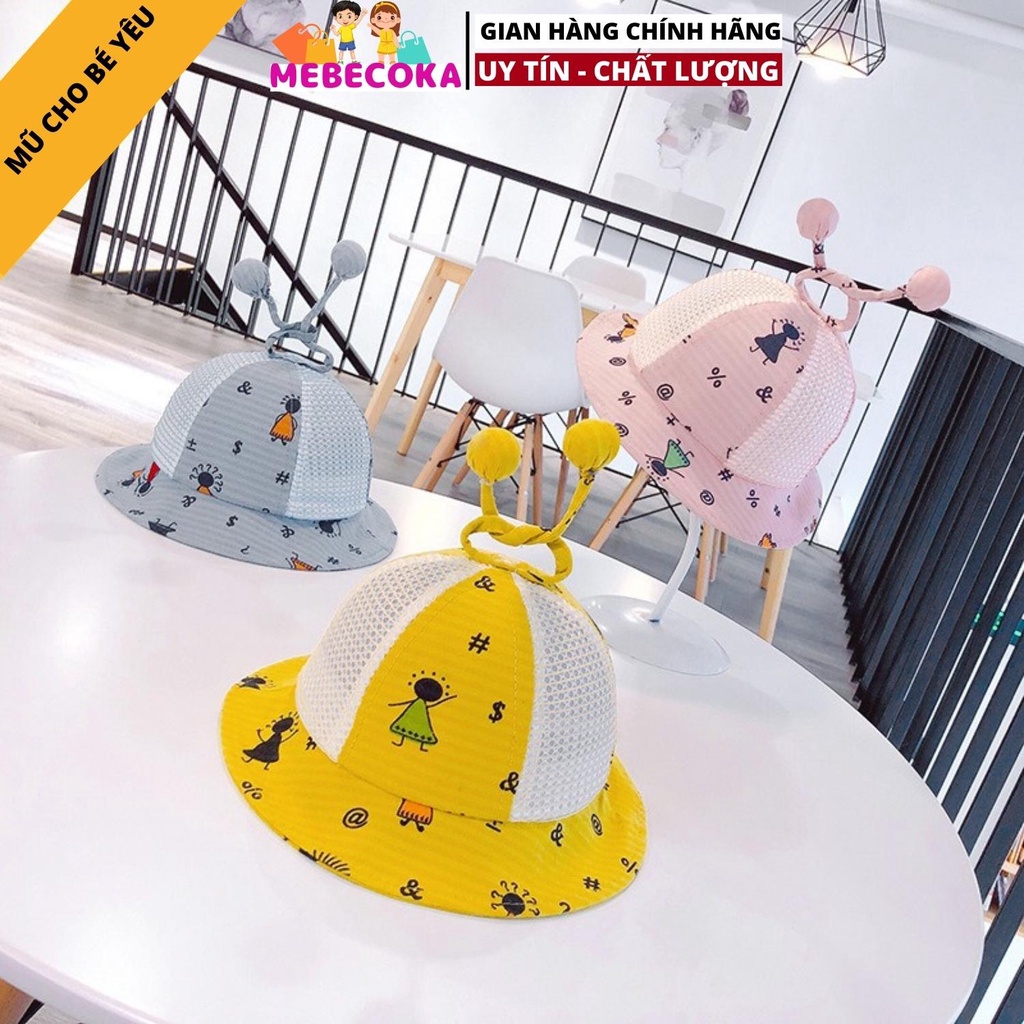 Mũ cho bé, mũ bucket họa tiết dễ thương, vành nón tai bèo tròn cho bé Trai bé Gái chất liệu CAO CẤP