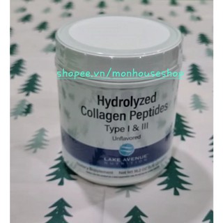 Lake Avenue Nutrition - Hydrolyzed Collagen Peptides Type I & III - Không vị - Không đường