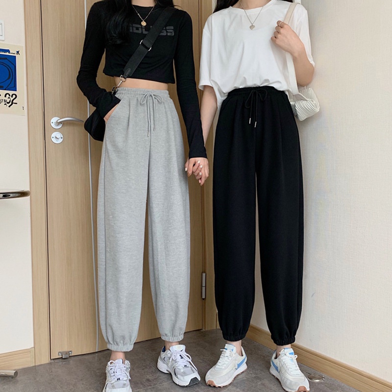 Quần Jogger Lưng Cao Plus Size Cho Nữ