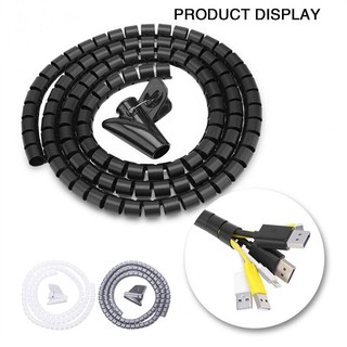 1m Dây nẹp đa năng chống đứt gãy và bảo vệ dây cáp điện dây mạng Dây ống xoắn phi 8 10 12 16 22 28 32 36 42