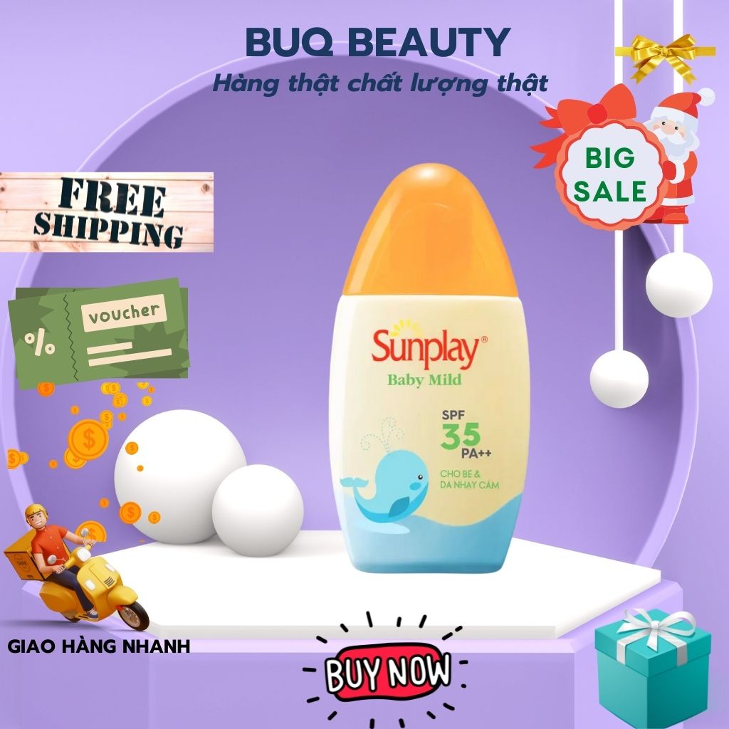 Sữa chống nắng cho bé và da nhạy cảm Sunplay Baby Mild SPF 35, PA++ 30g