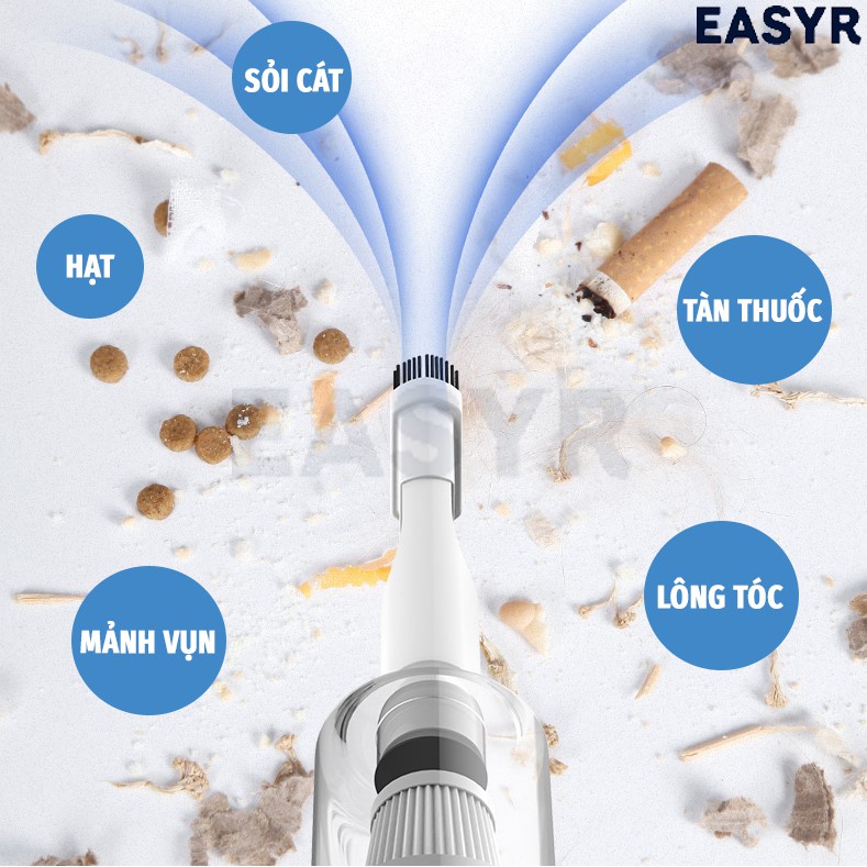 Máy Hút Bụi Cầm Tay Không Dây Siêu Mini Lực Hút Cực Mạnh 6000Pa