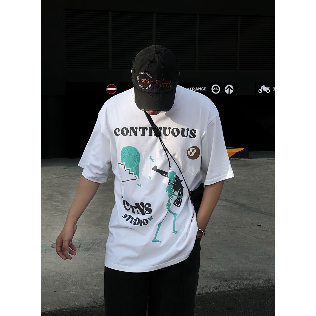 Áo thun Continuous - CTNS - BROKEN/ White