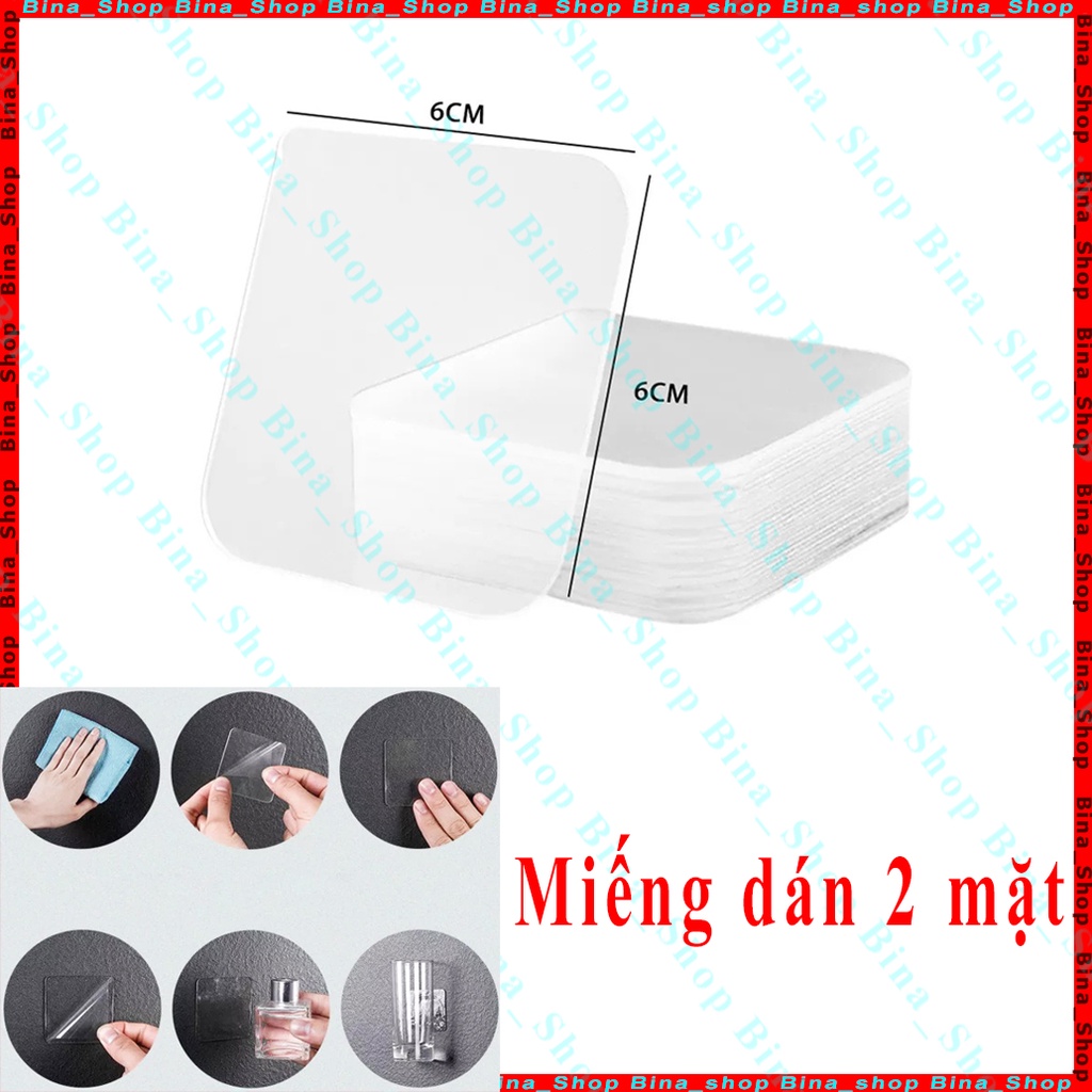 Combo miếng dán 2 mặt kích thước 60x60mm 2 miếng/5 miếng