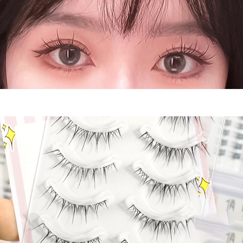 Lông Mi Giả Màu Đen Siêu Mỏng Thoải Mái Tự Nhiên Phong Cách Hàn Quốc Cho Nữ