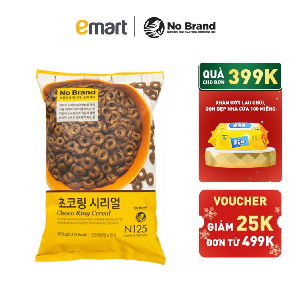 Bánh Ăn Sáng Choco Ring Vị Sô Cô La No Brand Túi 570g - Emart VN
