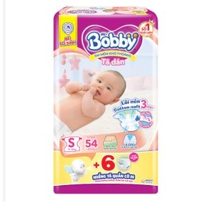 Tã dán sơ sinh  Bobby S80,S54(cộng miếng)