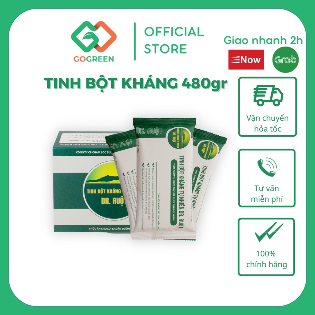 Tinh Bột Kháng Tự Nhiên Dr Ruột 480gr - Đánh Bay Táo Bón,Viêm Đại Tràng & Tốt Hệ Tiêu Hóa,Loạn Khuẩn Đường Ruột