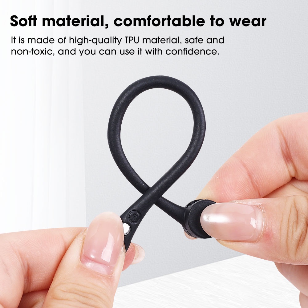 Set 2 Móc Tai Nghe Không Dây Bằng Silicone Chống Thất Lạc Nhỏ Gọn Tiện Lợi Dành Cho Văn Phòng / Hàng Ngày