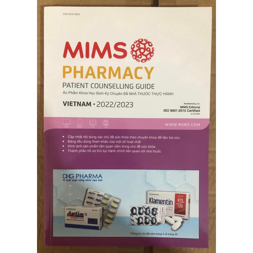 Sách-Mims Pharmacy 2022/2023 Ấn phẩm Khoa học Định kỳ Chuyên đề Nhà thuốc Thực hành