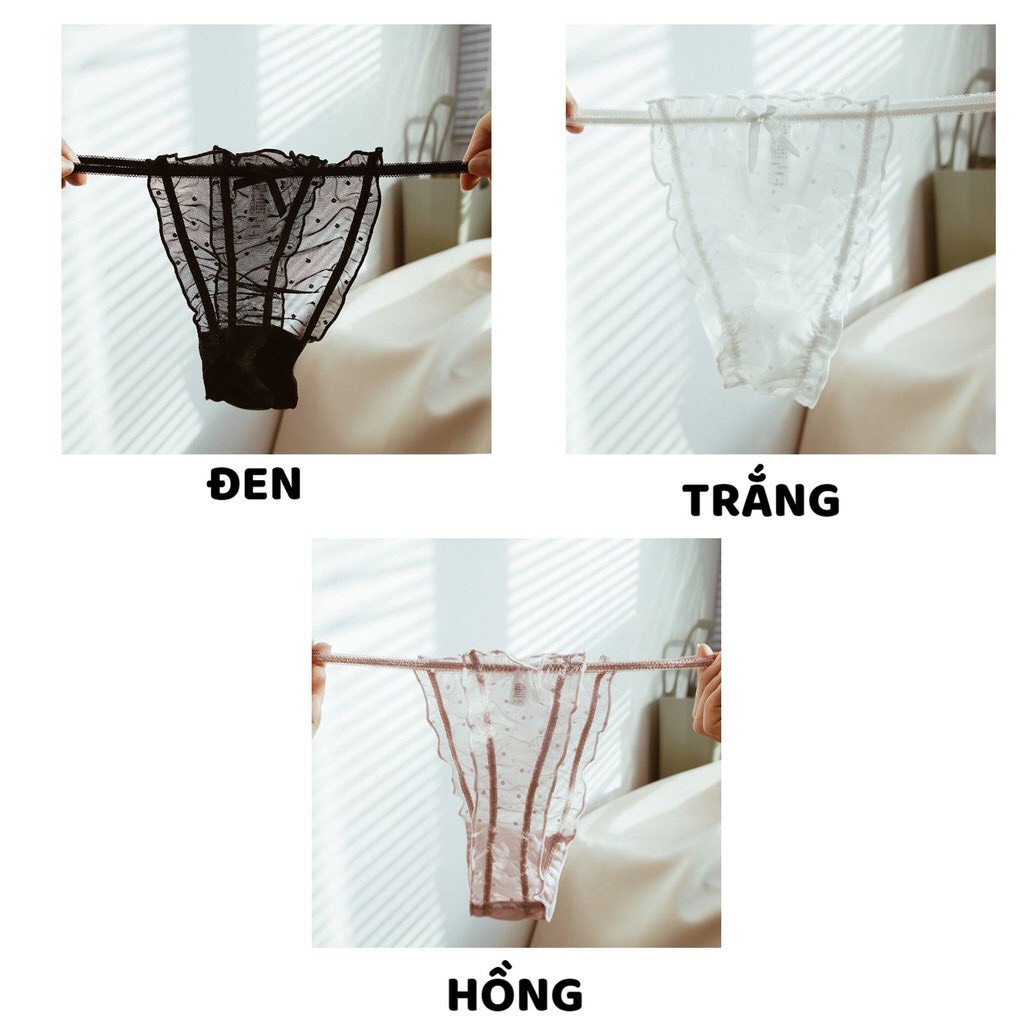 Quần Lót Nữ Ren lọt khe thiết kế dây hai mảnh điệu đà sexy quyến rũ Lynabikini MÃ T055
