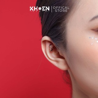 (1 Chiếc) Chiếc khuyên Mặt trăng Đá nút bật - Titanium G23 - Khoen Store