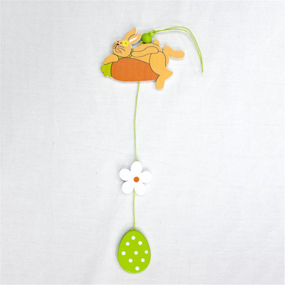 FOREVER Phụ Kiện Treo Trang Trí Bằng Gỗ Hình Thỏ Phục Sinh