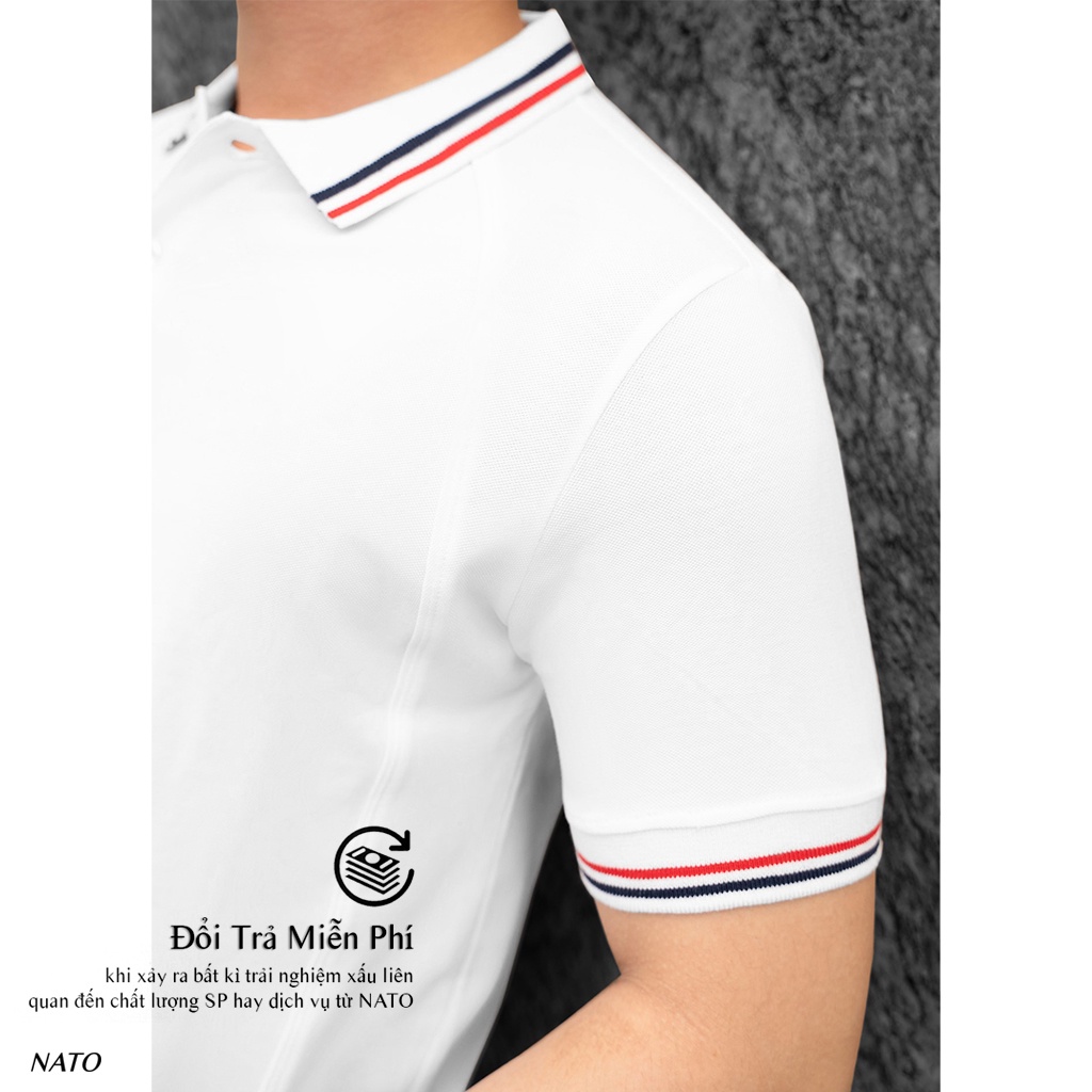 Áo Thun Polo Nam TOMMY Vải Cotton Cá Sấu Cao Cấp Basic Đẹp Tay Ngắn Có Cổ Màu Trắng Đen Đỏ Xanh Navy Trơn Họa Tiết NATO