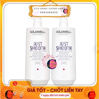 Dầu Gội Xả Suôn Mượt Goldwell Dualsenses Just Smooth 1000ml - Goldwell Chính Hãng