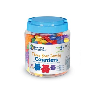  Bộ học đếm - Three Bear Family Rainbow Counters, Set 96 chi tiết - Learning Resources
