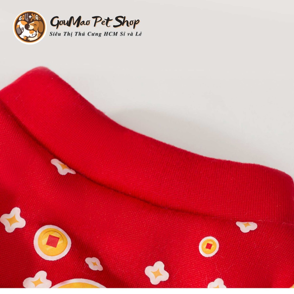 Áo tết cho chó mèo , mẫu mới siêu xinh hàng cao cấp HIPIDOG - GOUMAO PET