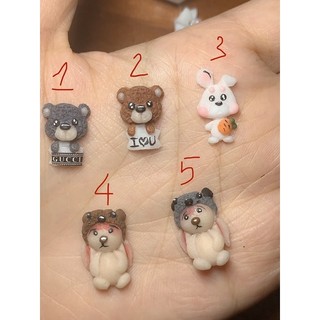 Mẫu gấu nail bột