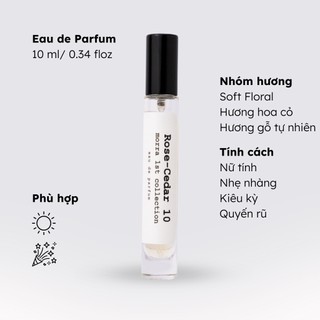 Nước Hoa Nữ Morra Rose Cedar 10 Hương Hoa Cỏ Nữ Tính, Ngọt Ngào, Sang Trọng Và Quyến Rũ - Nước Hoa Dạng Xịt 10ml