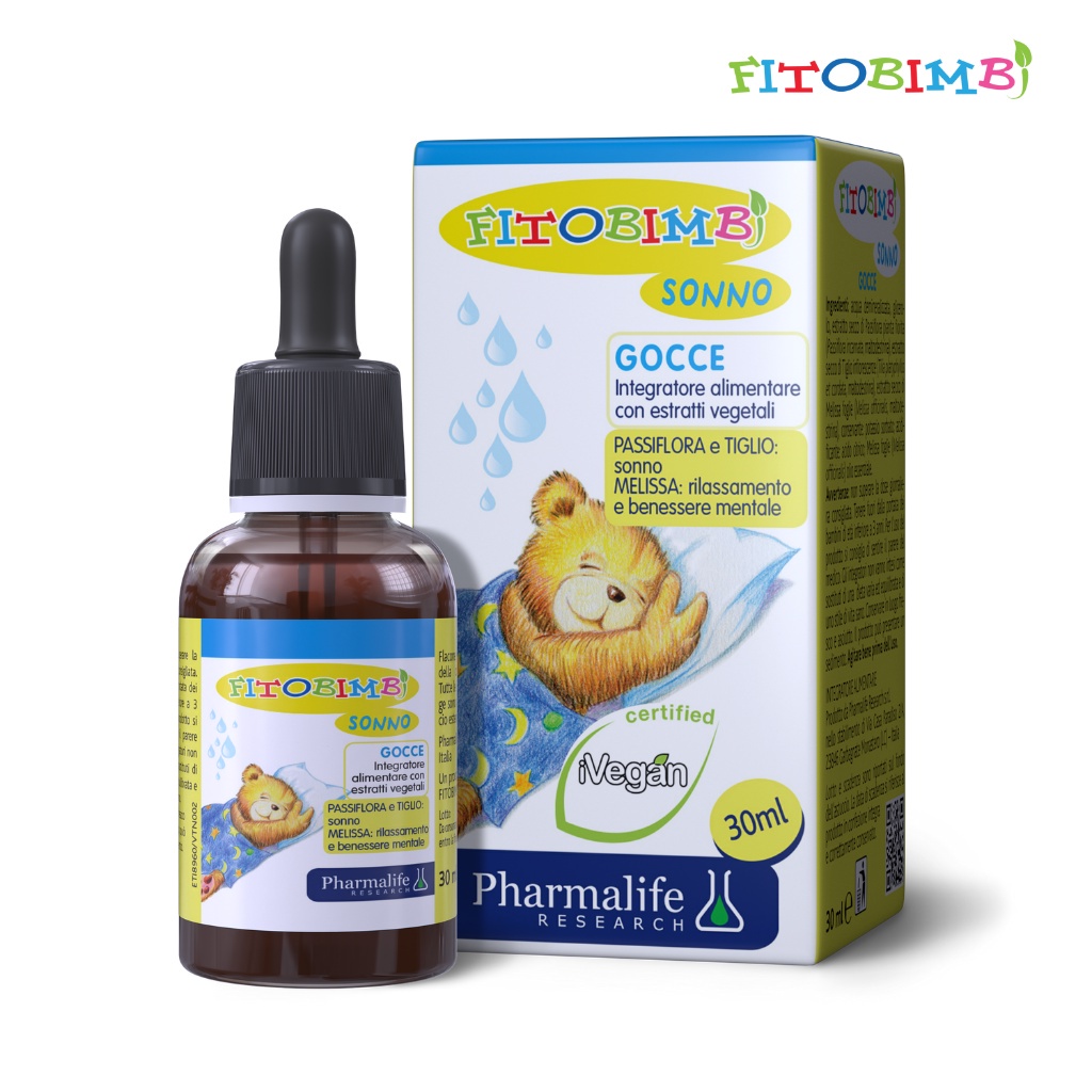 Fitobimbi Sonno Thảo dược giúp bé ngủ ngon ngủ sâu giấc giảm căng thẳng thần kinh ở trẻ bổ sung vitamin Lọ 30ml