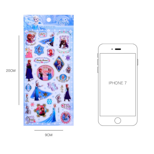 Hình dán sticker nổi 3D ELSA Nữ hoàng băng giá cho bé