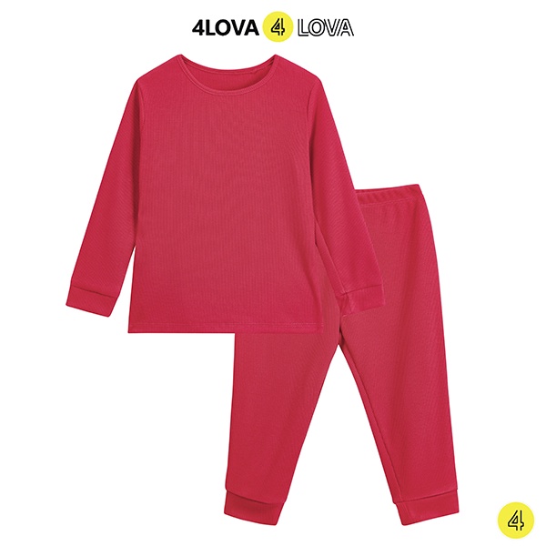 Bộ quần áo thun tăm giữ nhiệt cho bé 4LOVA chất cotton kiểu dáng body KID150