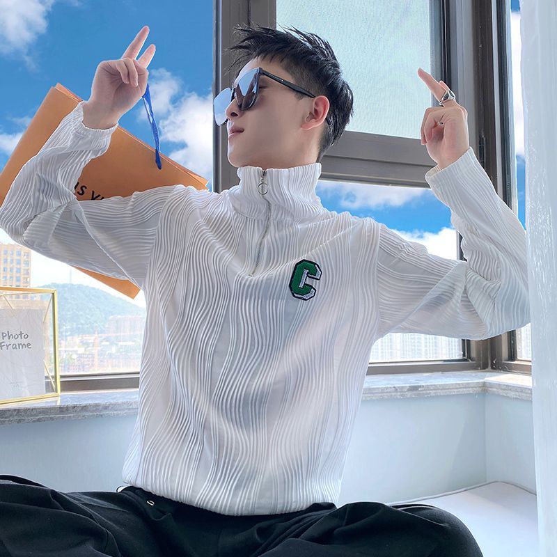 Áo Thun Nam Dài Tay Cổ Tròn Thời Trang Hàn