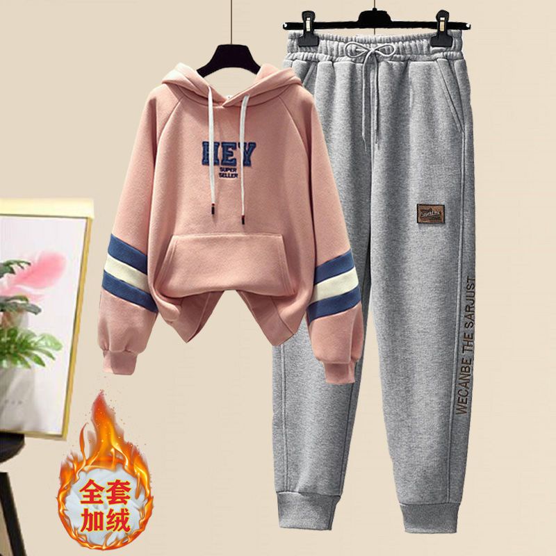 One Bộ Áo Nỉ Dày Dặn Phối Quần Legging Co Giãn Phong Cách Hàn Quốc Thời Trang Mùa Đông 2022