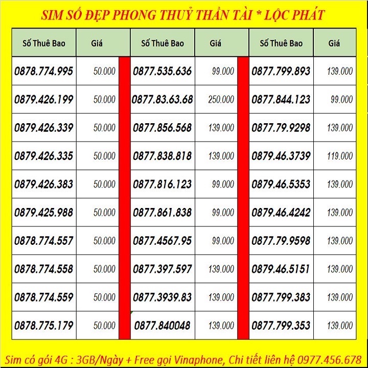 Sim 4G - 90GB/tháng - Chọn số B2 - 50k - Vinaphone & Itelecom free gọi vina & itel - chí 77k/tháng
