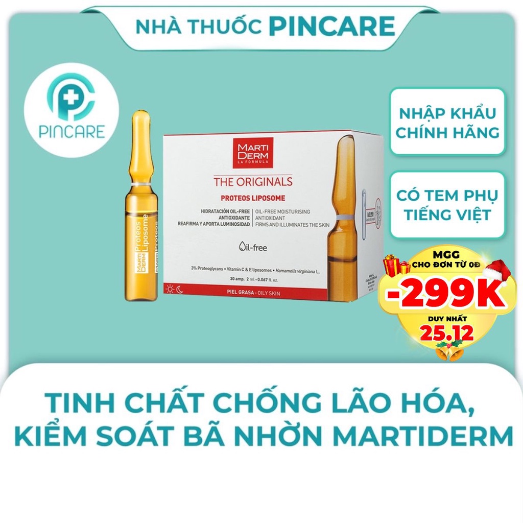 Tinh chất phục hồi, kiểm soát bã nhờn Martiderm The Originals Proteos Liposome(Ống lẻ) - Hàng chính hãng - Nhà thuốc Pin