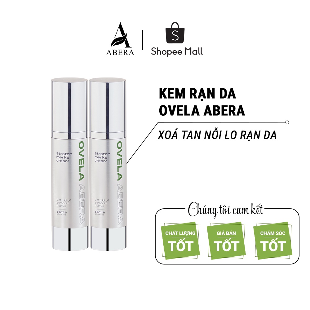 Combo 2 kem rạn da Ovela Abera xóa tan rạn da, da mờ sẹo, săn chắc, trắng mịn