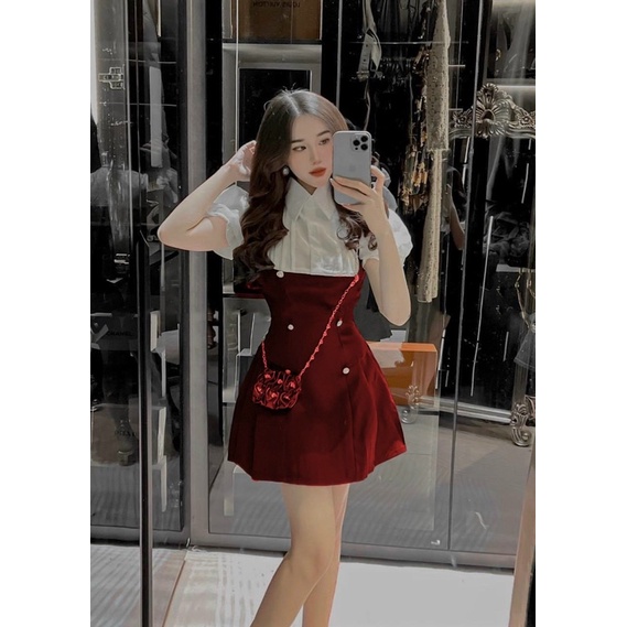 sét đầm phối sơ mi trắng bigsize 60kg-90kg🛍🛍