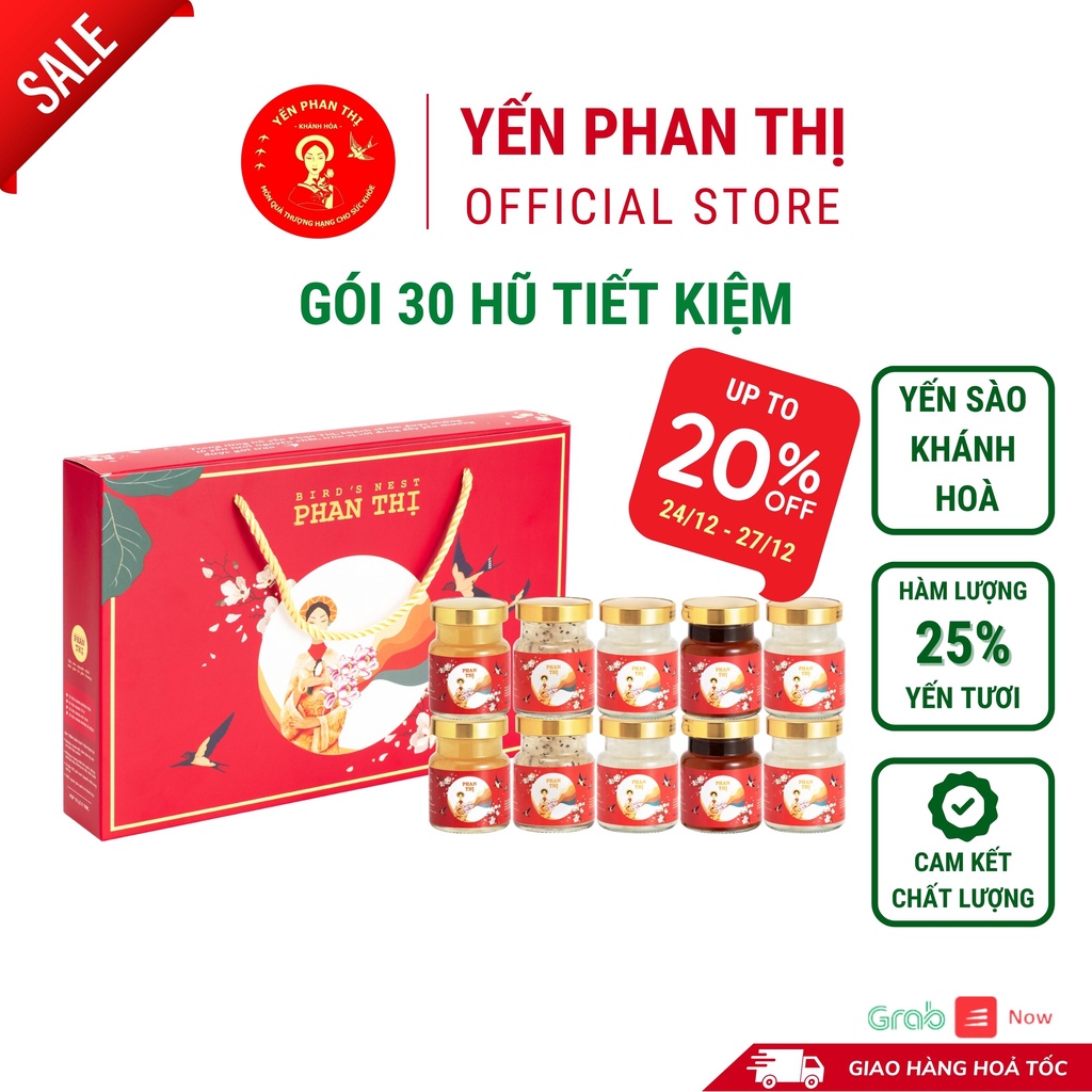 Yến Phan Thị, Yến Sào Khánh Hoà, Set 30 Hũ, 25% Yến Tươi