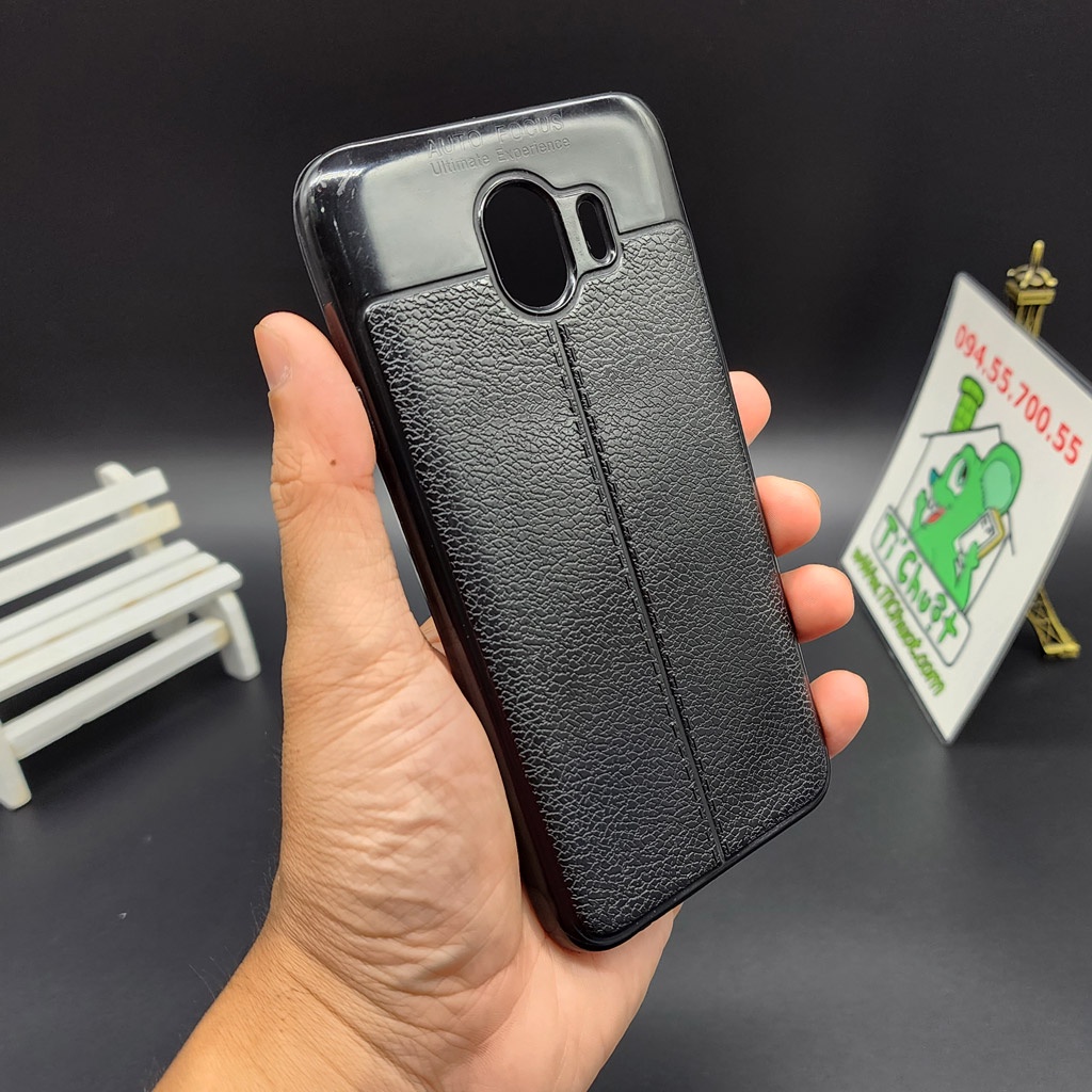[Ảnh Thật] Ốp Lưng Samsung J4 2018 Dẻo Vân Giả Da Sọc Chỉ