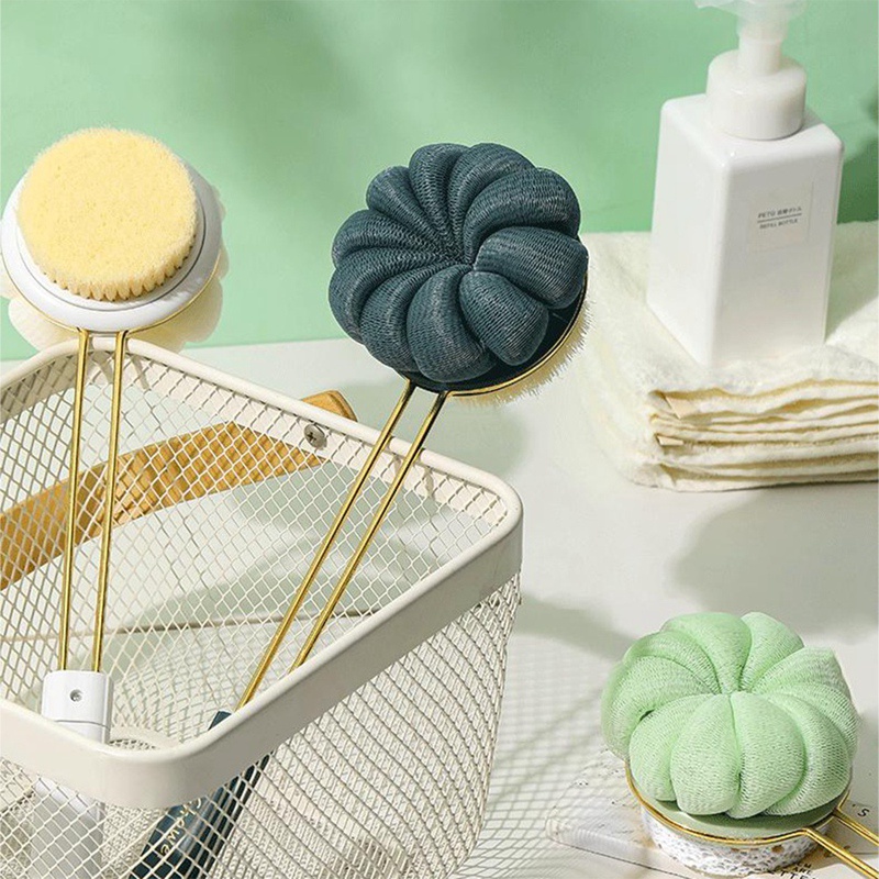 Bàn Chải Chà Lưng Tay Cầm Dài Bằng Lông Mềm Mại Tiện Dụng Cho Phòng Tắm