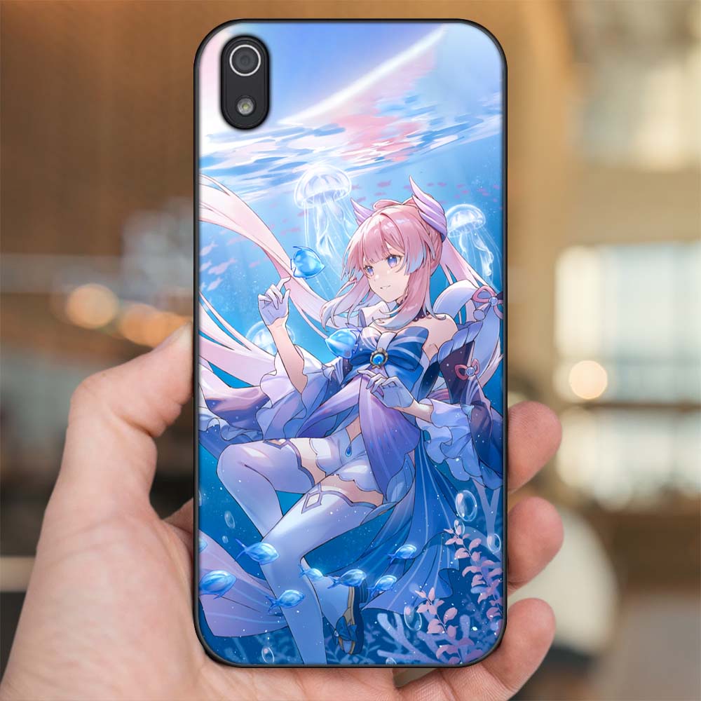 Ốp lưng Xiaomi Redmi 7A viền đen in hình Sangonomiya Kokomi Genshin Impact