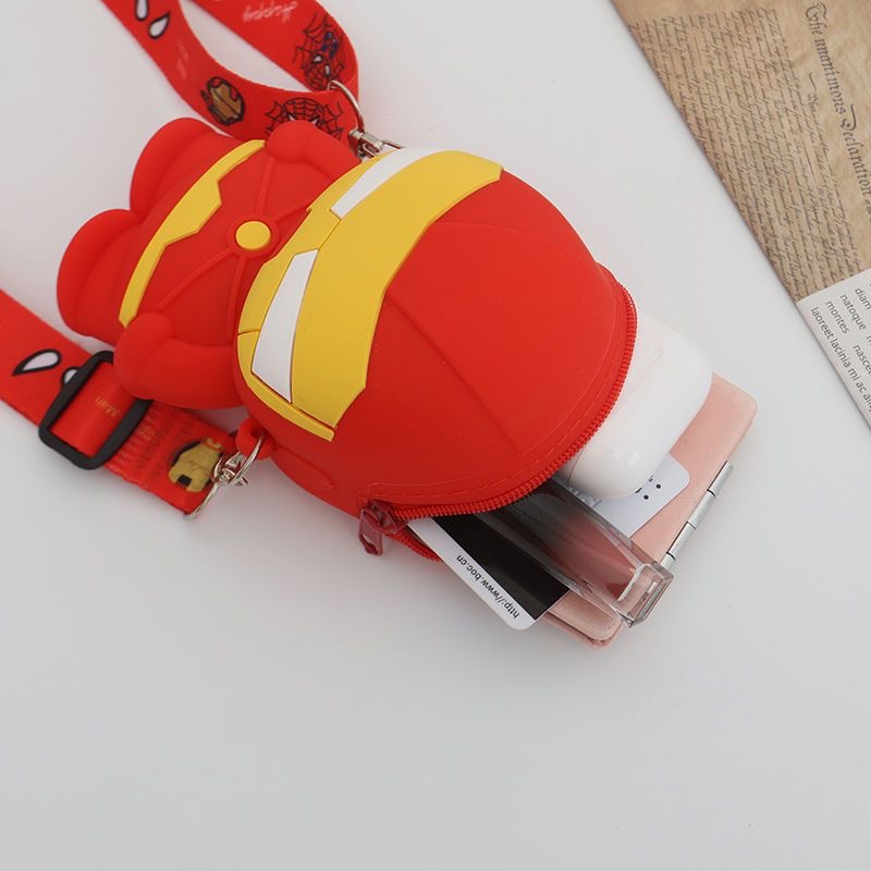 Babyfair. Trẻ Em Tiền  Hoạt Hình Dễ Thương Dạng Ba Chiều Tinh Tế Di Động Silicone Túi Ví Nhỏ