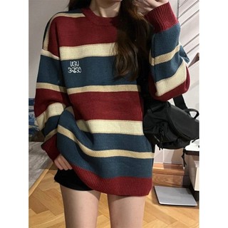 ÁO SWEATER LEN SỌC OVERSIZE THỜI TRANG
