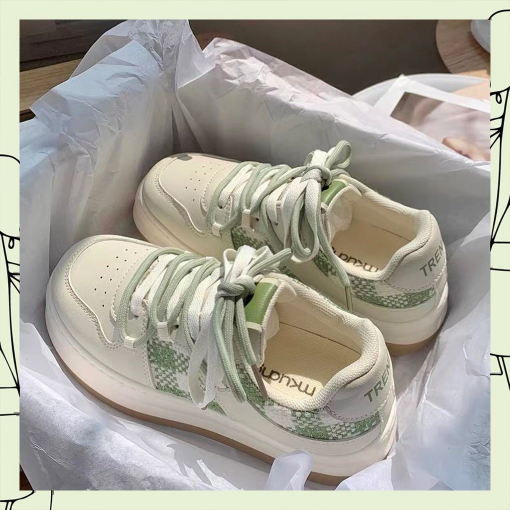 Giày thể thao nữ độn đế 5 phân loại bigsize kiểu basic nhiều màu BRATINA G012