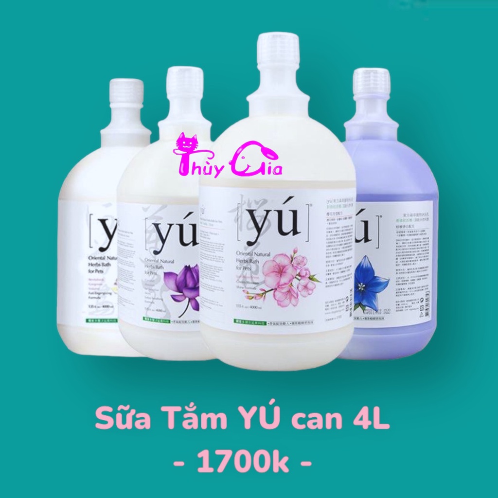 Sữa tắm cho thú cưng Yú đa dạng hương thơm chiết xuất từ thiên nhiên 4L