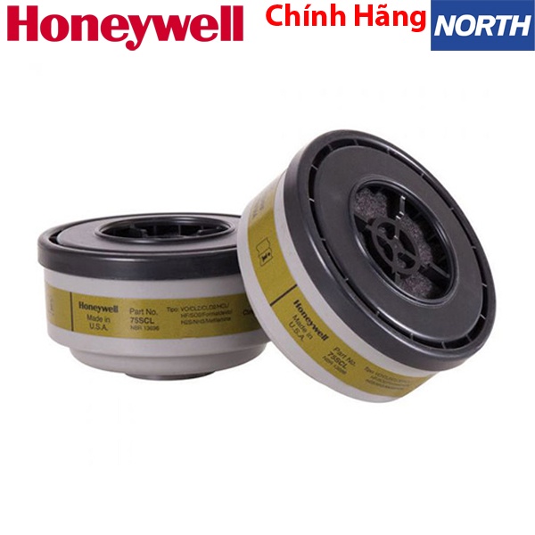Bộ mặt nạ North 5400 kèm Phin North 75SCL chống lại hơi hữu cơ: clo,  Ammonia, Methylamine, Formaldehyde and Acid Gas