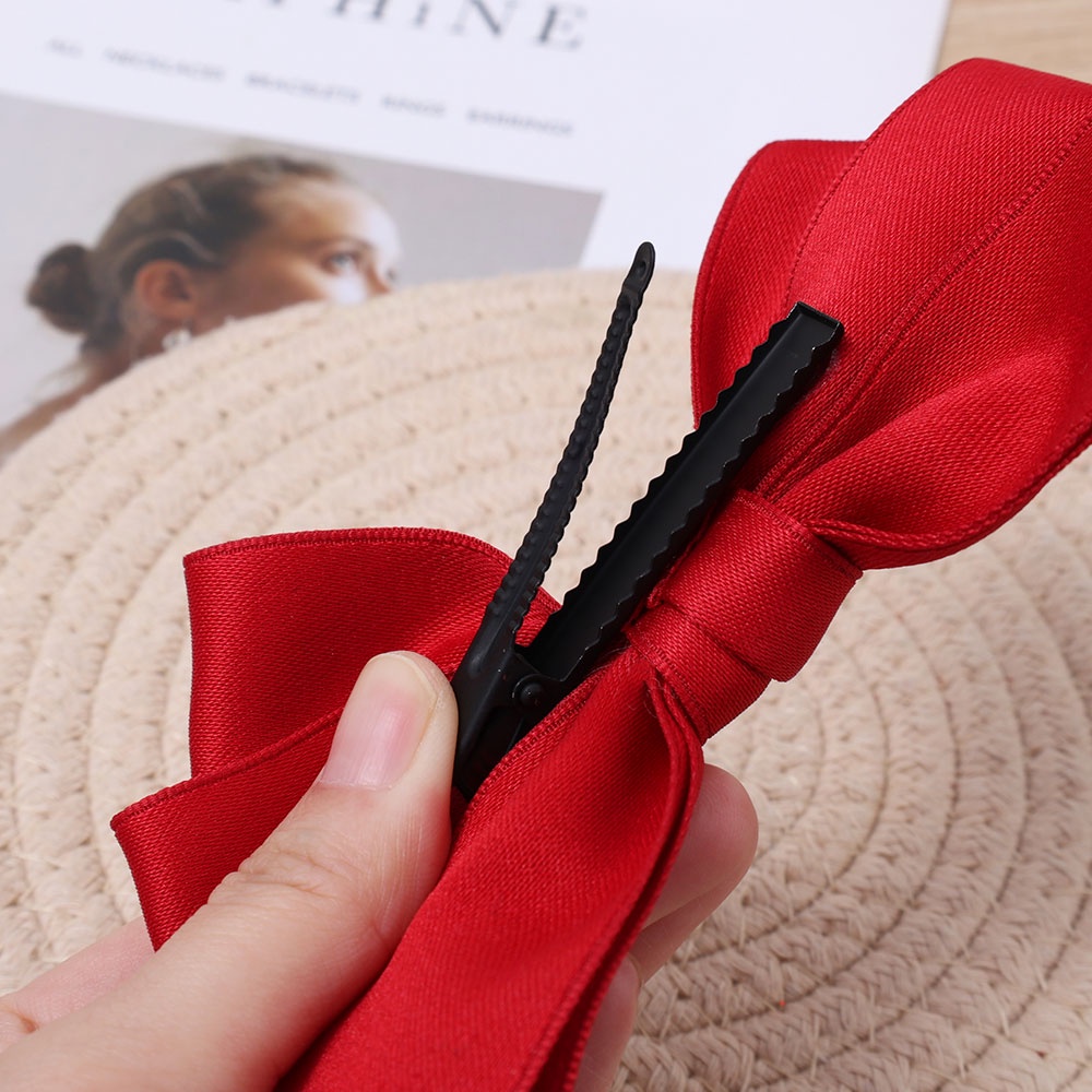 Kẹp Tóc Hình Nơ Phong Cách Hàn Quốc Đơn Giản Cho Nữ